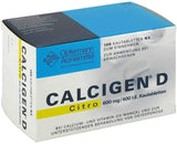 CALCIGEN D Citro , colecalciferol, calcium carbonate chewable tablets UK