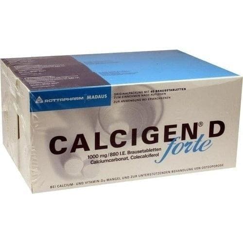 Calcigen CALCIGEN D forte, osteoporosis, calcium carbonate, Colecalciferol UK