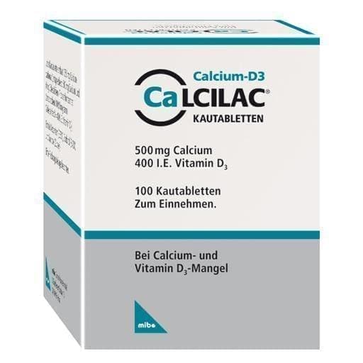 CALCILAC chewable tablets 100 pc treatment of vitamin D and calcium deficiencies UK