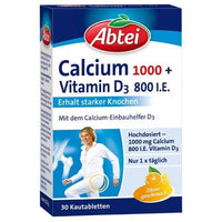 calcium and vitamin D3, Abtei Osteo Vital Citrus chewable tablets UK