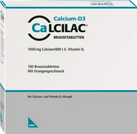 Calcium carbonate, colecalciferol, CALCILAC effervescent tablets UK