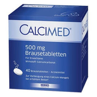 Calcium carbonate, osteoporosis treatment, CALCIMED 500 mg effervescent tablets UK