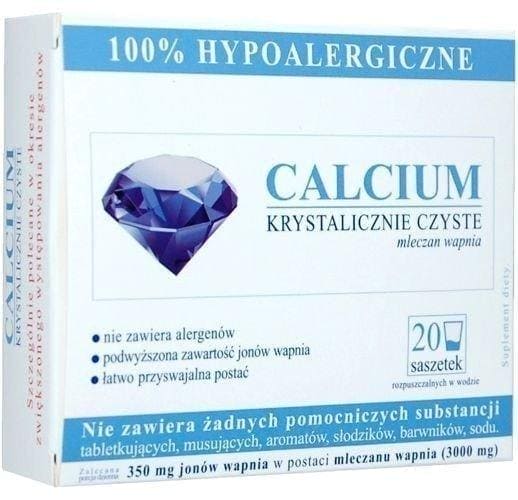 CALCIUM CRYSTAL CLEAN x 20 sachets, calcium deficiency UK