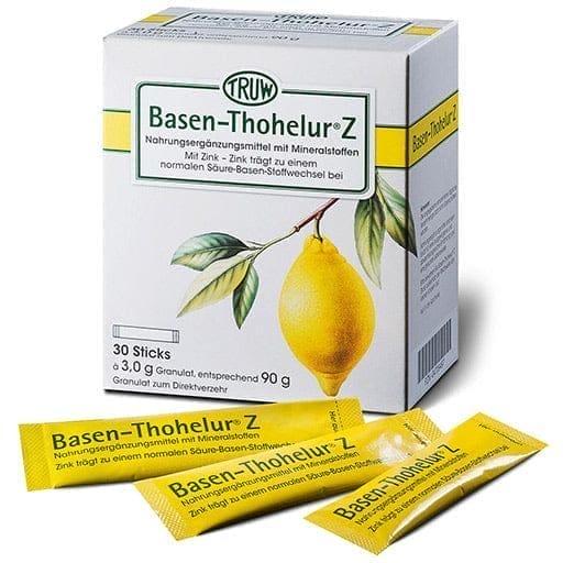 Calcium, magnesium, potassium, zinc, acid-base metabolism, BASES THOHELUR Z Granules UK