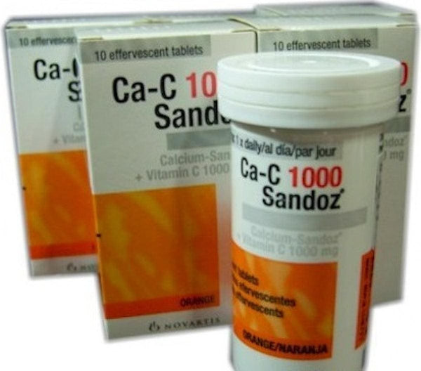 Calcium Sandoz+Vitamin C 10 effervescent tablets UK