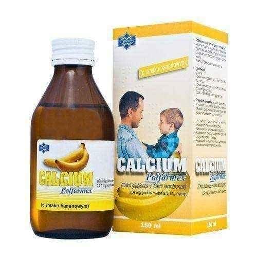 CALCIUM syrup 150ml - banana, children 4 months+ UK