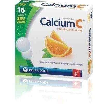 Calcium + Vit. C x 16 tabl. sparkling (orange) anti allergy sneezing itching UK