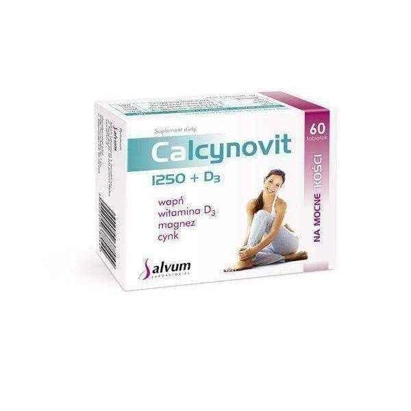 CALCYNOVIT 1250 + D3 x 60 tablets, calcium d3 - Calcium Magnesium Supplement UK