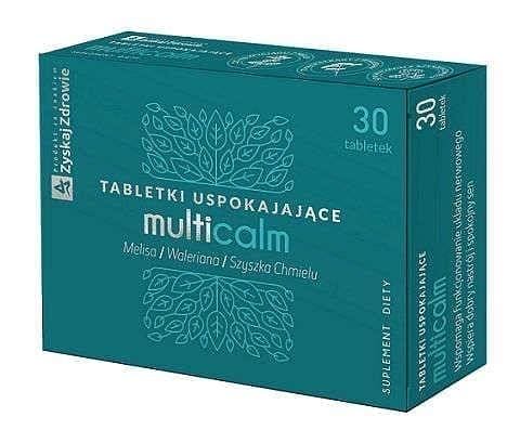 Calming tablets Multicalm, lemon balm, valerian, hops UK