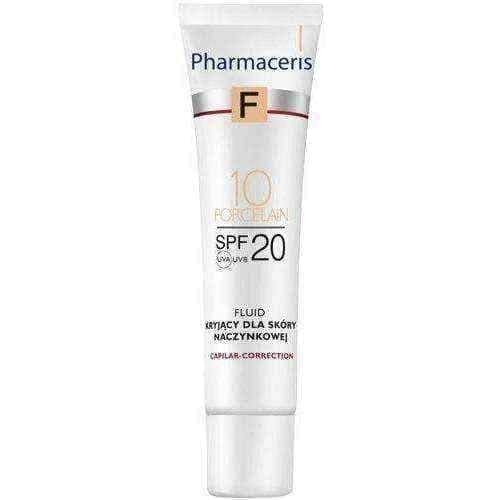 Capillary action, Pharmaceris F Capilar Correct fluid SPF20 concealing for vascular skin porcelain 10 - 30ml UK