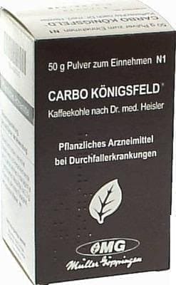 CARBO KÖNIGSFELD powder 50 g coffee charcoal UK