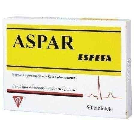 Cardiac arrhythmias ASPAR x 50 tablets, UK