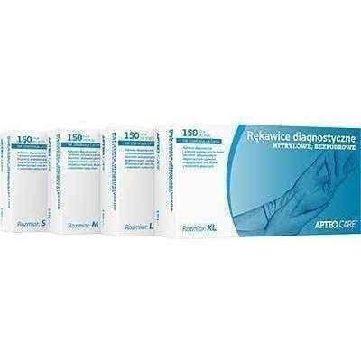 Care APTEO powder-free, nitrile gloves diagnostic XL x 150 units UK