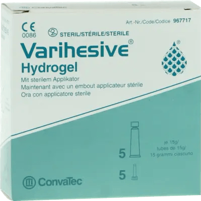 Carmellose sodium, pectin, dry wounds, VARIHESIVE hydrogel with applicator UK