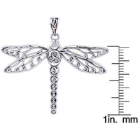 Carolina Glamour Collection Sterling Silver Celtic Triskele Dragonfly Necklace UK