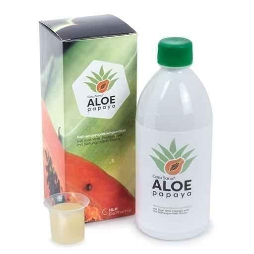 CASA SANA ALOEpapaya Oral liquid 500 ml aloe vera pulp juice and papaya UK