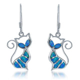 Cat dangle earrings UK