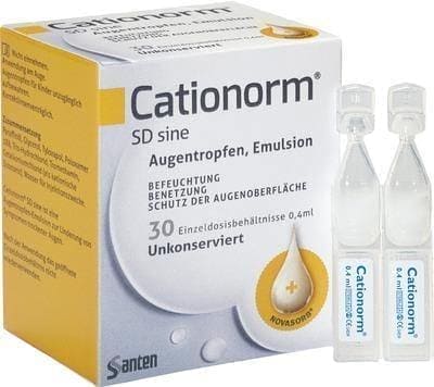 CATIONORM SD are single-dose pipettes 30X0.4 ml UK
