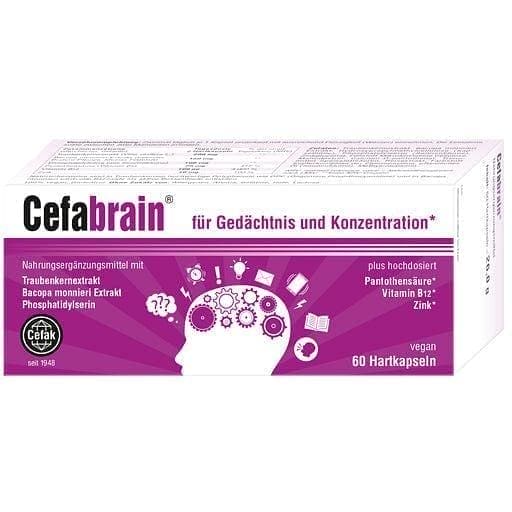 CEFABRAIN, grape seed extract, Bacopa monnieri extract, phosphatidylserine UK