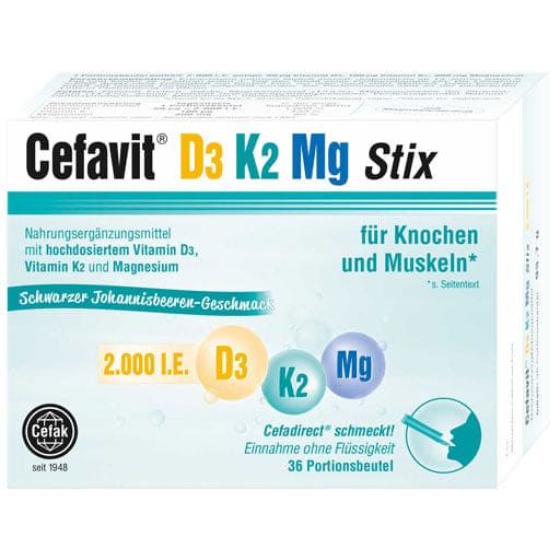 CEFAVIT Vitamin D3 K2 Mg 2,000 IU Stix Granules UK