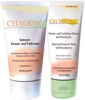 CELYOUNG intensive heel foot cream+balm 2x100ml UK