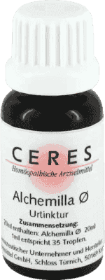 CERES, Alchemilla vulgaris, eczema, inflammation, diarrhoea, ulcers, skin rashes, menstruation disorders, oedema UK