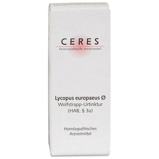 CERES Lycopus europaeus, hyperthyroidism treat, cough, pain in the ears, throat UK