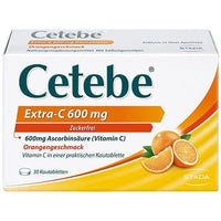 CETEBE Extra- vitamin C 600 mg chewable tablets UK