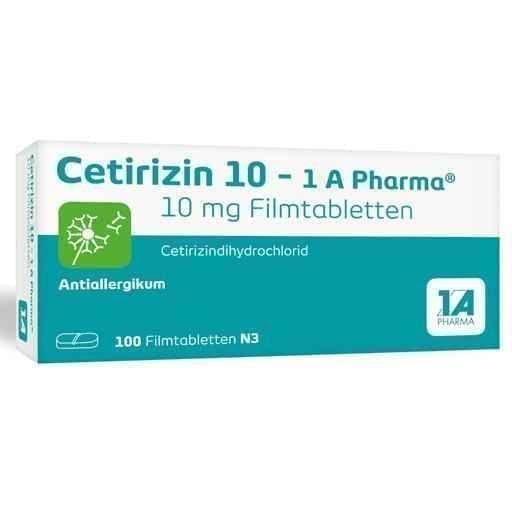 CETIRIZINE 10-1A Pharma film-coated tablets 100 pc cetirizine dihydrochloride UK
