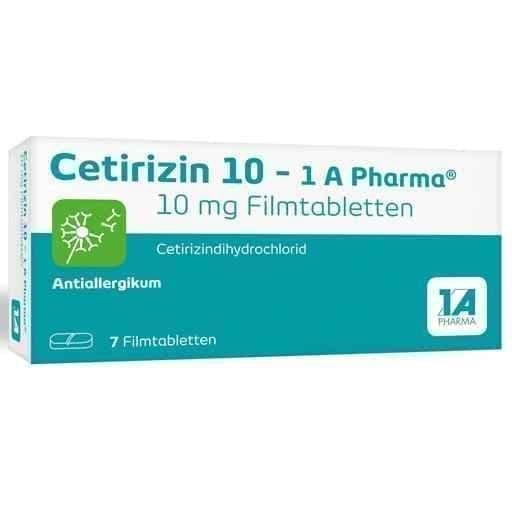 CETIRIZINE 10-1A Pharma film-coated tablets 7 pc cetirizine dihydrochloride UK