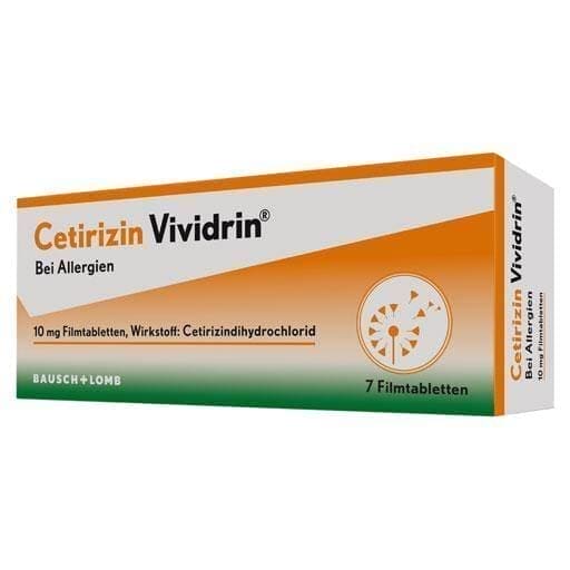 CETIRIZINE dihydrochloride Vividrin 10 mg UK