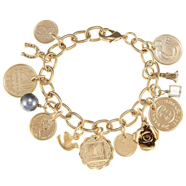 Charm bracelets - Coins Charm Bracelet UK