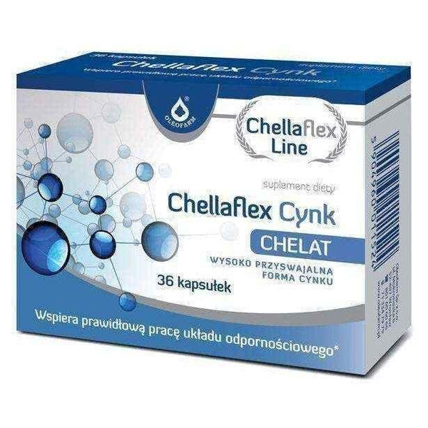 Chellaflex Zinc x 36 capsules, chelated zinc UK