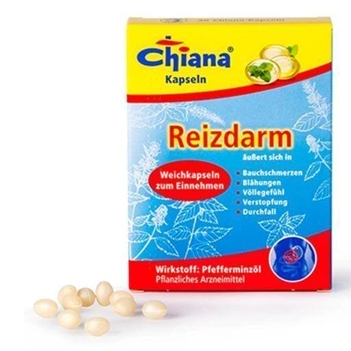 CHIANA peppermint oil capsules 48 pc irritable bowel syndrome treatment UK