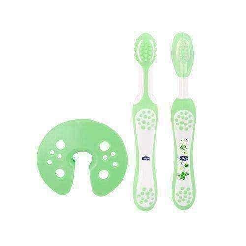 CHICCO Set of tooth brushes for teeth and teeth 6m + UK