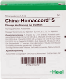 CHINA HOMACCORD S, constant headache tiredness and dizziness, weak, debility UK