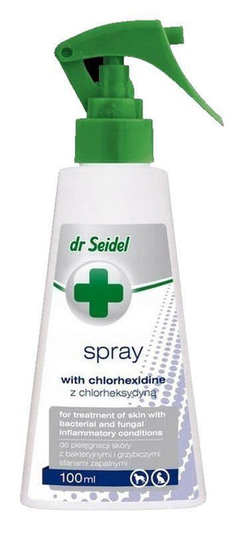 Chlorhexidine carbonate spray for cats, chlorhexidine spray for dogs, Dr Seidel UK