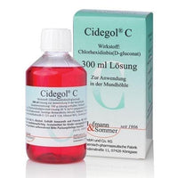 Chlorhexidine mouthwash, chlorhexidine gluconate, CIDEGOL C solution UK