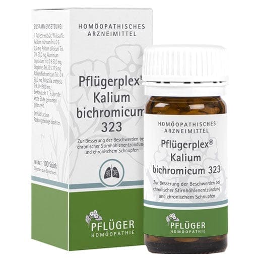 Chronic sinus infection, chronic cold, PFLÜGERPLEX potassium bichromicum 323 tablets UK