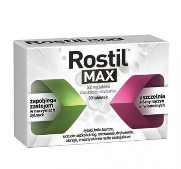 Chronic venous insufficiency circulation, Rostil Max UK