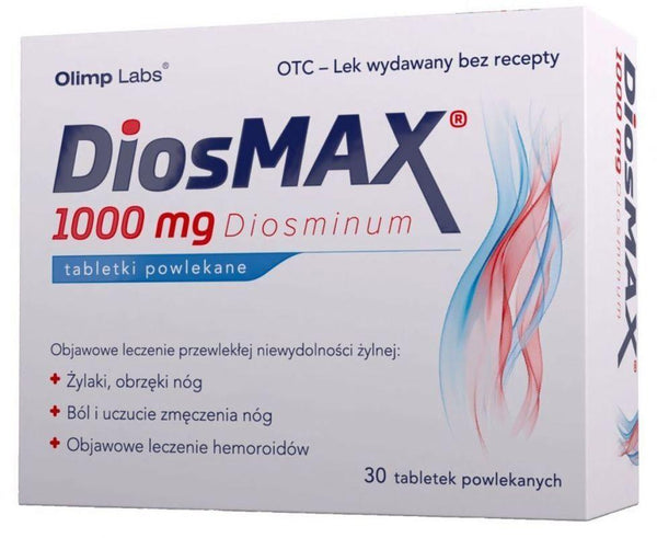 Chronic venous insufficiency, DiosMax 1 g 30 UK