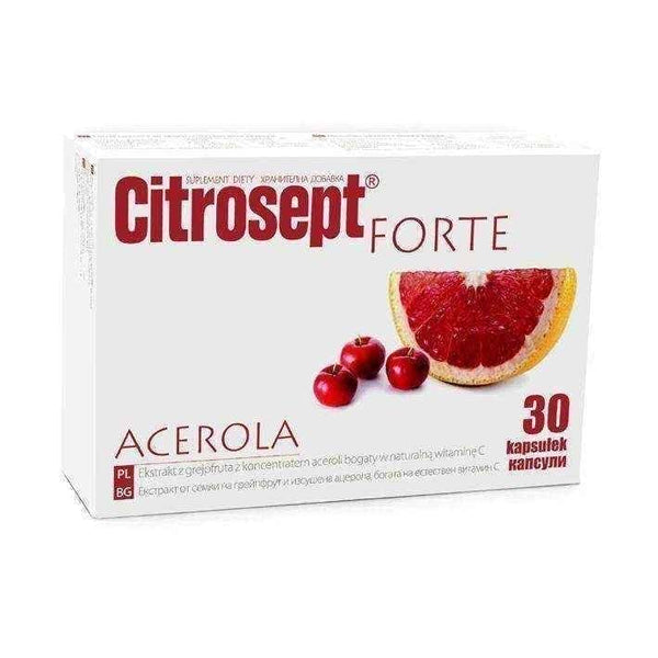 Citrosept FORTE ACEROLA x 30 capsules, grapefruit extract, selenium UK