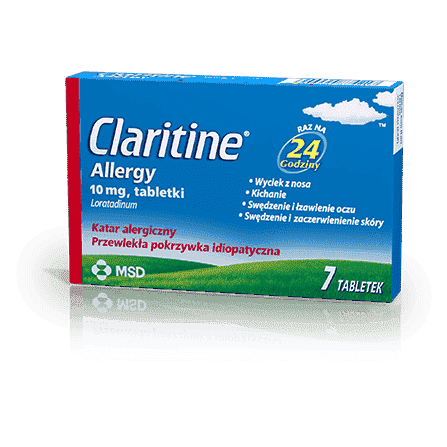 Claritin (claritine) Allergy x 7 tablets, loratadine tablets UK