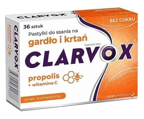 Clarvox Propolis orange polyphenols lozenges UK
