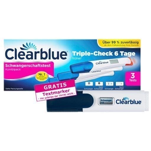 CLEARBLUE pregnancy test triple check ultra-early 3 pc UK