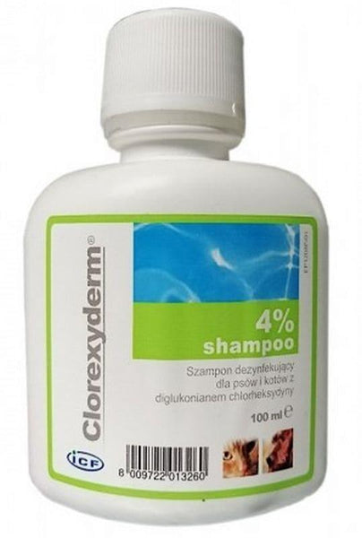 Clorexyderm dog shampoo, Antibacterial, antifungal shampoo for dogs, cats UK