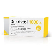 Colecalciferol (vitamin D3), DEKRISTOL 1,000 IU tablets UK