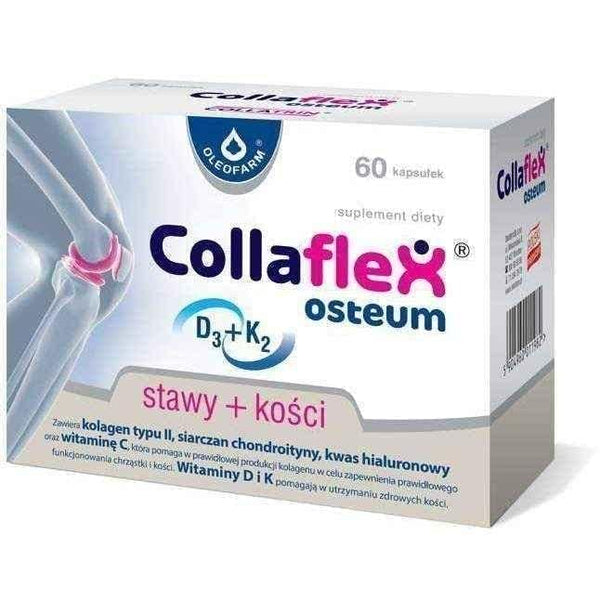 COLLAFLEX OSTEUM x 60 capsules, collagen type 2, hyaluronic acid, vitamin C, D3 and K2 UK