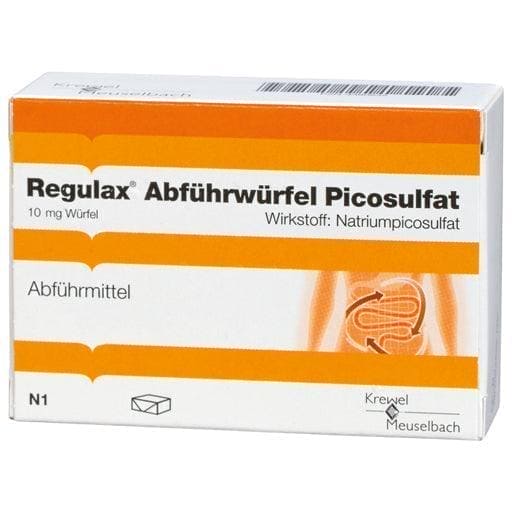 Constipation, REGULAX laxative cube, sodium picosulfate UK