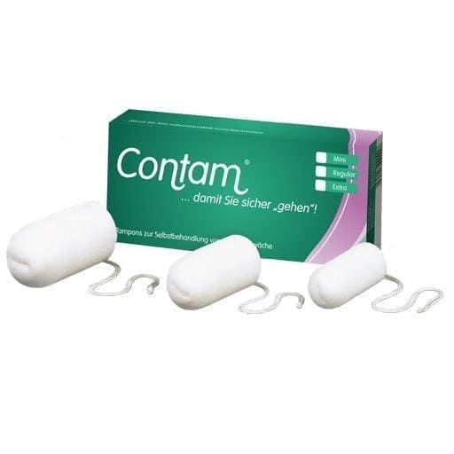 CONTAM vaginal tampon starter set mini, regular, extra, stress incontinence UK